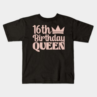16th birthday queen Kids T-Shirt